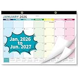 2026 Desk Calendar, AgePlace Wall Calendar 2026-2027 Covers January 2026 to June 2027, 17