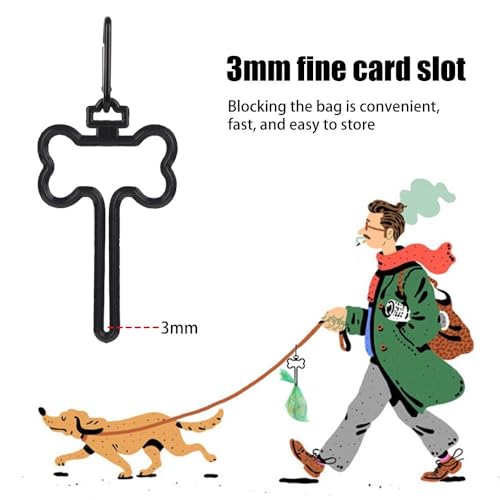 Image of 2 PCS Dog Poop Bag Holders,Hands-Free Pet Waste Bag Clips for Hold Waste Bag Poop Bags