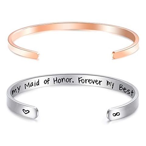 Pulseras de acero inoxidable para dama de honor Cover