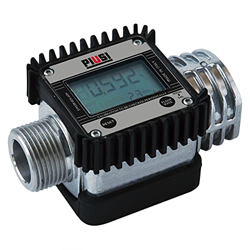 PIUSI Contador Digital de Turbina para Gasóleo, Caudal hasta 120 l/min, Presión 20 Bar, Conexión M 1” BSP - F 1” BSP | K24 F00408100