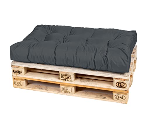 TexDeko® Garden Palettenkissen 120x80x18cm wasserabweisend UV - beständig In- & Outdoor Premium Sitzkissen gesteppt Palettenauflage für...