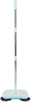 Hand Push Sweeper, Household Hand Sweeping Machine, Non Electric Sweeper Mop Broom Dustpan Floor Cleaning Tools for Cleaning Hair, Fruit Shell, Dust, etc - Angle Changable FreelyBlue