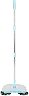 Hand Push Sweeper, Household Hand Sweeping Machine, Non Electric Sweeper Mop Broom Dustpan Floor Cleaning Tools for Cleaning Hair, Fruit Shell, Dust, etc - Angle Changable Freely(Blue)