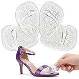 THSTOIC Ball of Foot Cushions for Women (2 Pairs), Anti-Slip Gel Metatarsal Pads & Forefoot Inserts for High Heels Flats Dress Shoes - All Day Comfort | One Size Fits Most