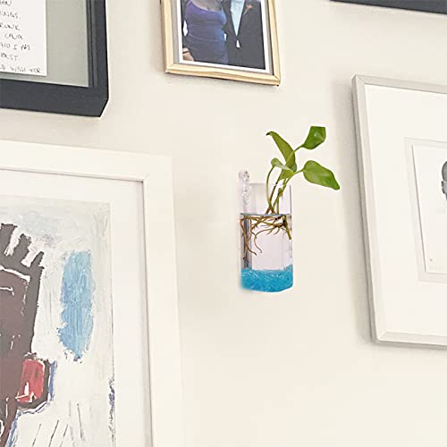 Dokimiya Wall Hanging Glass Planter - Rectangle Shaped Plant Terrarium Container Propagation Station For Indoor Hydroponic Plants Home Office Garden Decor, 4 Pack #TOP1