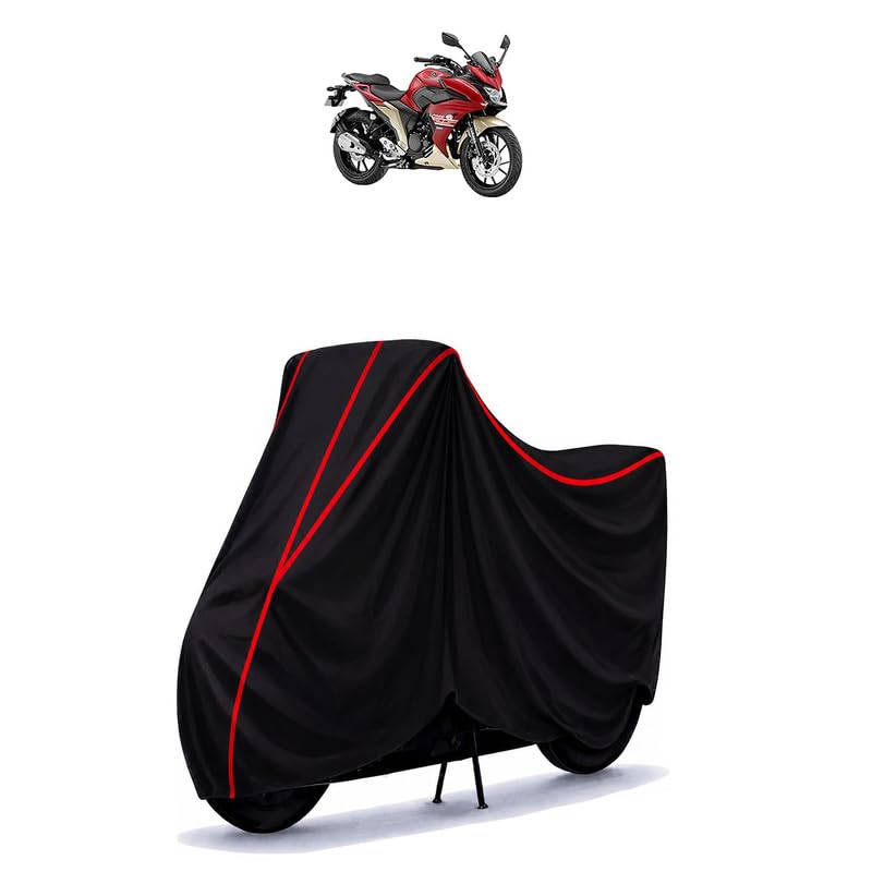 Image of Fazer 25 Water Resistant Bike Cover for All Motorcycles & Scooters | Heavy Duty Premium Taffeta Fabric | UV Protection, Dustproof, Scratchproof | All Weather Two Wheeler Body Cover with Elastic Bottom