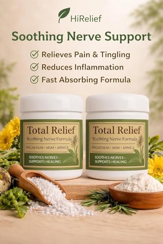 Image of Go well Total Relief Magnesium Cream for Nerves - Fast-Absorbing MSM & Arnica Cream for Healthy, Comfortable Nerves and Daily Comfort (Pack of 2)