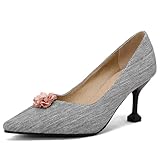 escarpin gris taille 35 Le talon mesure environ 2.95''/7.5cm