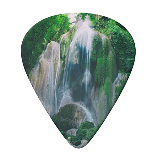 Lot de 6 médiators imprimés cascade dans la jungle avec boîte de rangement pour guitare acoustique et électrique - Les Beatles, Paul McCartney, John Lennon, RIngo Starr, George Harrison Lot de 6 médiators imprimés cascade dans la jungle avec boîte de rangement pour guitare acoustique et électrique – Image 4
