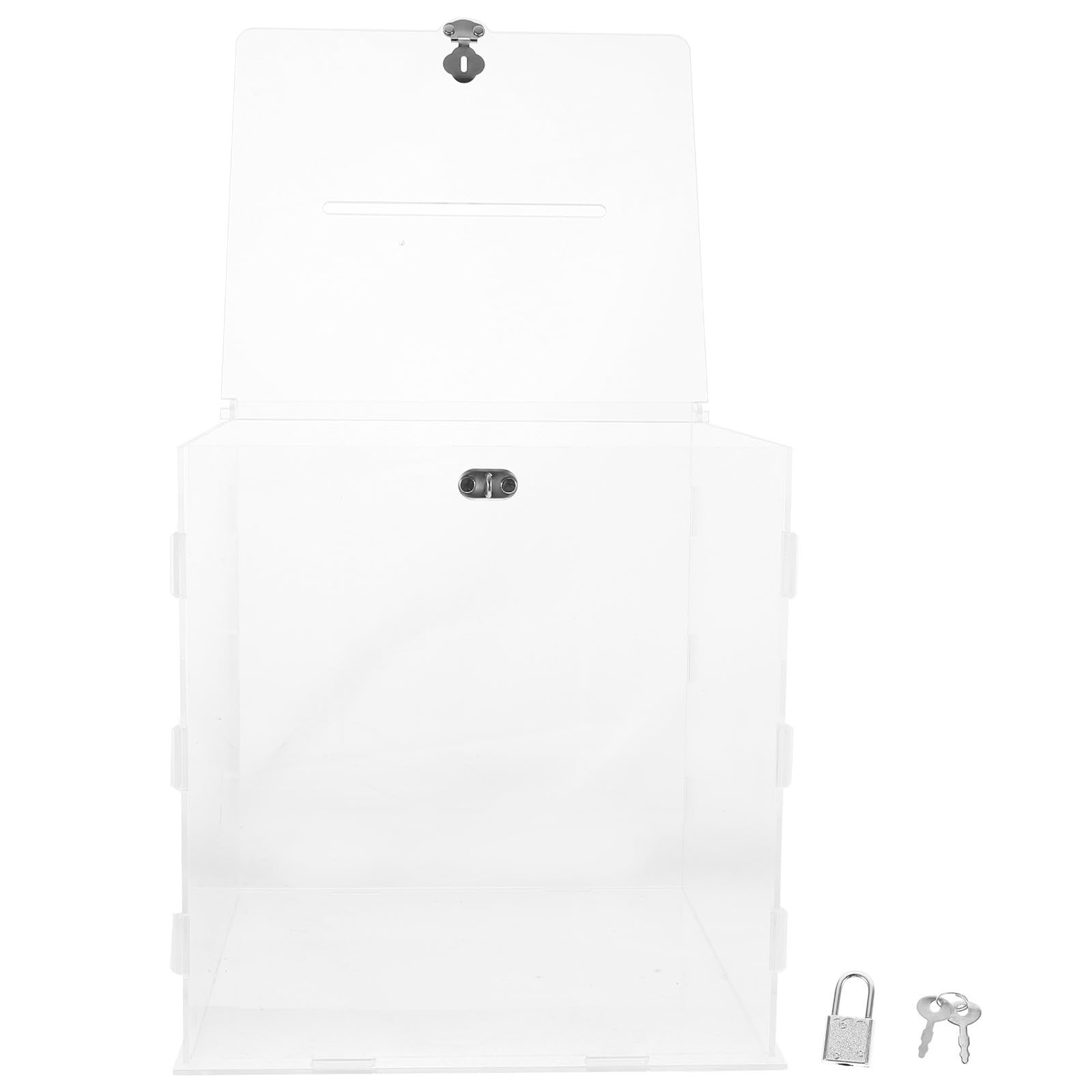 VICASKY Hochzeitskartenbox aus Acryl mit Schloss für Karten und Briefe