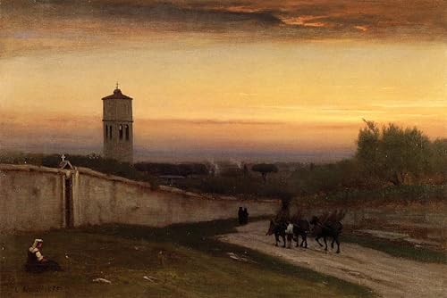 Lienzo decorativo Crepúsculo de George Inness para renovar las paredes del dormitorio