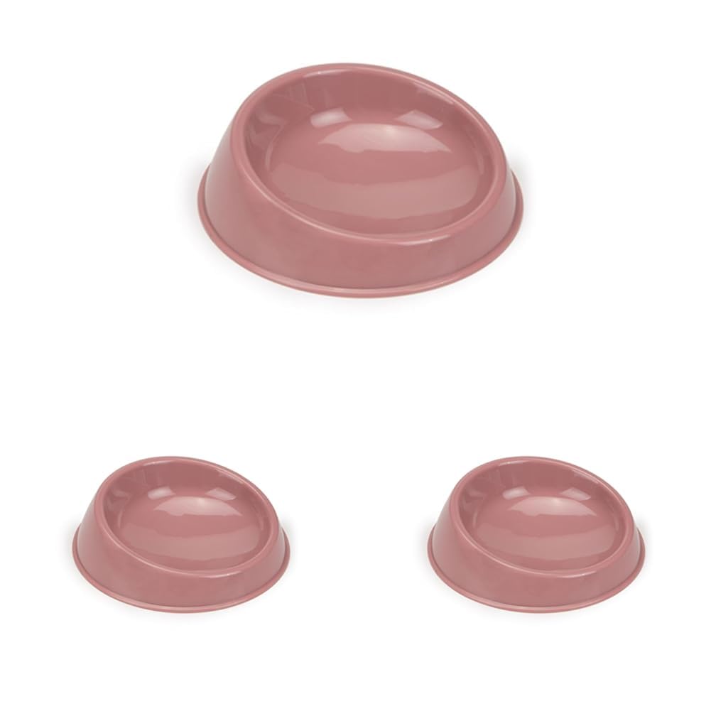 Beeztees Kedi Mama Kabı, Plastik, Gül Kurusu 15cm (3 paketi)