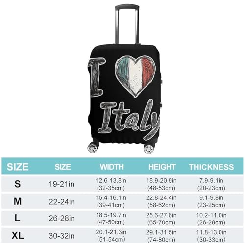 I Love Italy Italian Luggage Covers Washable Travel Suitcase Cover Elastic Baggage Protector2