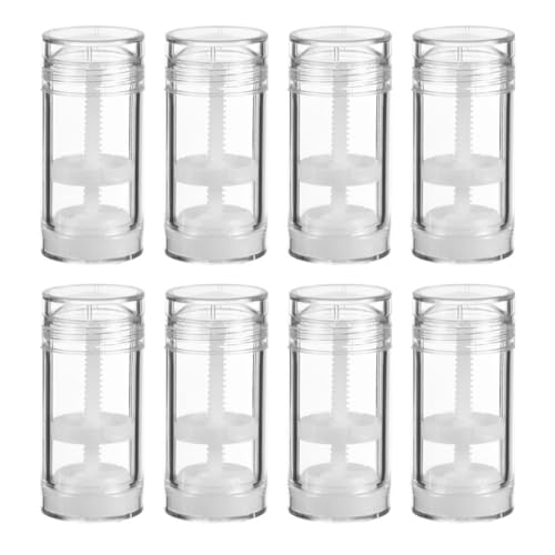 SMASOLO 8 Botellas de Plástico Vacías de 30 Ml Tubo Giratorio Envases Rellenables para Desodorante Sólido Tamaño Mini Portátil para Viajes y Almacenamiento Práctico
