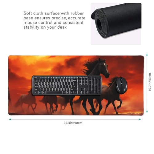 Tapis de souris de jeu étendu grand format 90x40cm tapis bureau écriture - 3