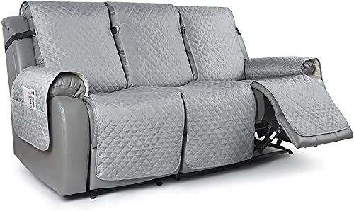 LINFKY Funda De Sofá Reclinable 1-Pieza Fundas De Sofá Antideslizantes para Sofás Reclinables...