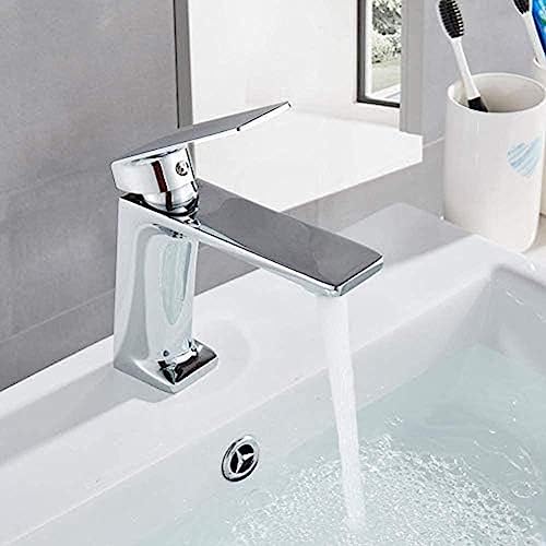 Robinet de salle de bain en laiton chromé pour vasque