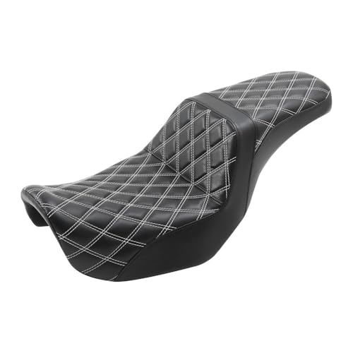 Asiento de sillín para Dyna Fat Bob con acolchado ergonómico biplaza