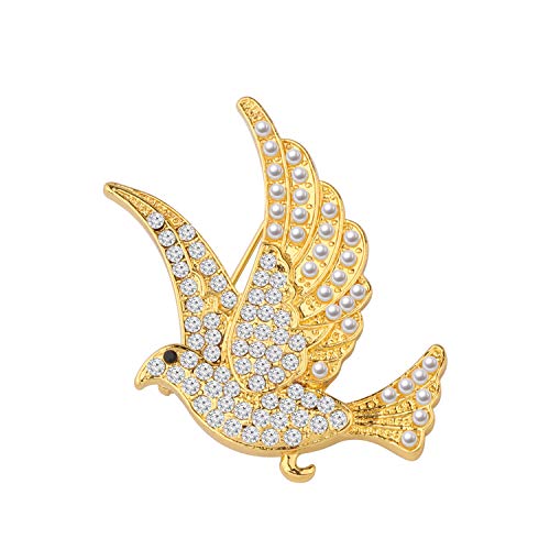 Image of CENWA Dove Rhinestone Brooch Pin Sorority Jewelry Gift for Finer Women