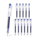 EEOYU 12 Pieces Disposable Fountain Pens, Smooth-Writing Office Supplies for Sketching, Journaling,