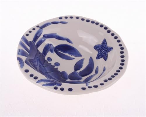 Blue Sky Clayworks Magic Sea Crab Soup Bowl, Cobalt Blue,