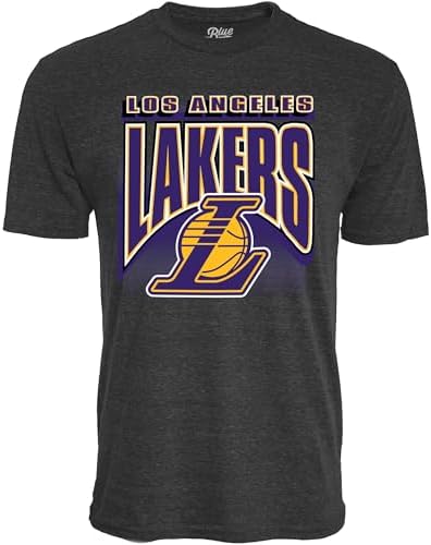 Los Angeles Lakers NBA Officially Licensed Tri-Blend T-Shirt Starters Black, Sma
