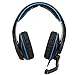 immagine 6Empire Gaming H1800 - Cuffie Gamer PC Audio Surround 7.1 virtuale, telecomando con filo, micro-flessibile e auricolari con retroilluminazione LED Blu. USB compatibile PC