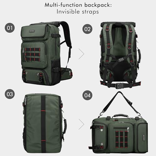 Image of WITZMAN Carry on Travel Backpack for Men Airline Approved Convertible Nylon Luggage Backpack