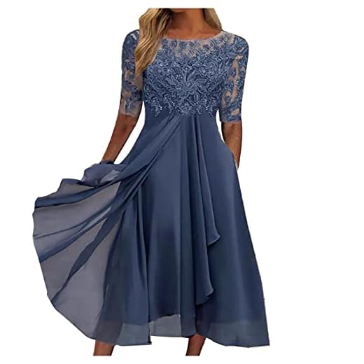 Lace Wedding Guest Dresses for Women Short Mother of The Groom Dresse Mother of The Bride Dress Chiffon Formal Evening Dress
