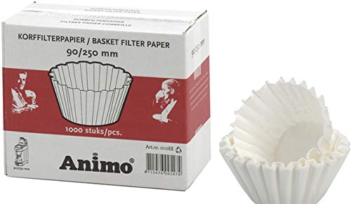 Animo Lot de 1000 sachets pour filtre à café Blanc 90/250 mm