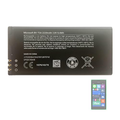 Aousavo BV T5A   Batería de repuesto BV T5A compatible con Nokia Lumia 735, 730 Dual