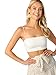 SheIn Women's Basic Plain Spaghetti Strap Tube Crop Cami Top White
