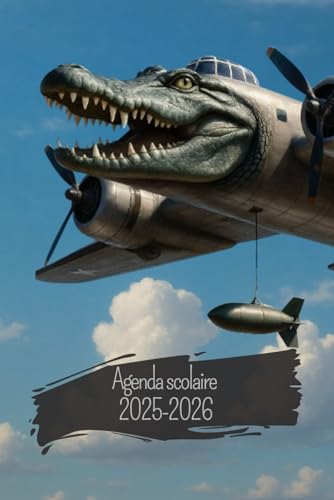 Agenda scolaire 2025-2026 – Bombardino Crocodilo | Pour Collégiens et Lycéens | Italian brainrot | Humour / Même | Août 2025 à Août 2026