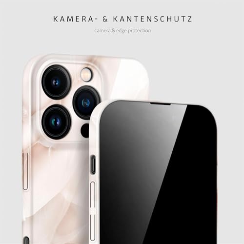 ONEFLOW Bliss coque iPhone 16 Pro effet marbré premium avec protège-objectif