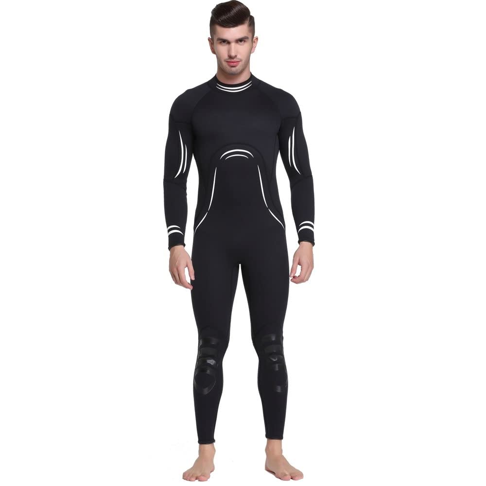 Combinaison de plongée une pièce pour couple - Combinaison de plongée en néoprène de qualité supérieure pour adulte - Combinaison courte de 3 mm (Couleur : homme, taille : XL)