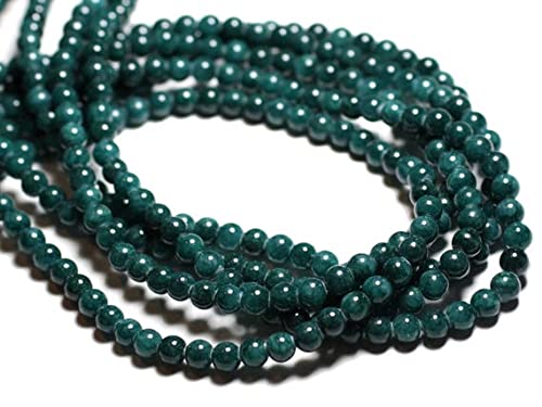 Perles en jade 6mm bleu paon : fini les perles mal percées pour vos créations de bijoux de 20pc