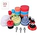 Produktbild Aimocar Polierschwamm Kit mit Polierpad für Auto, 33pcs Hand polierpads Schwamm Wolle Polierset Klett 30mm 50mm 80mm Polierauflage Polierteller M14 Bohrer Adapter für Poliermaschine Schleifmaschine