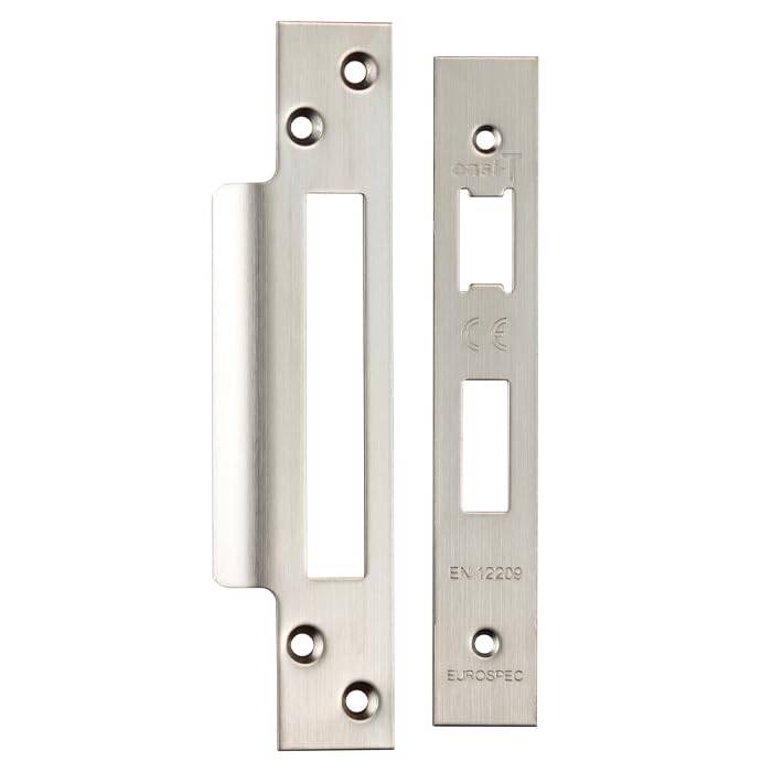 Kooples Hardware Easi-T Forend, Strike Plate and Fixing Pack for Sashlocks – Replacement Lock Accessory – Complete Kit for Sash Lock Installation or Repair (Square, Satin Stainless Steel)
