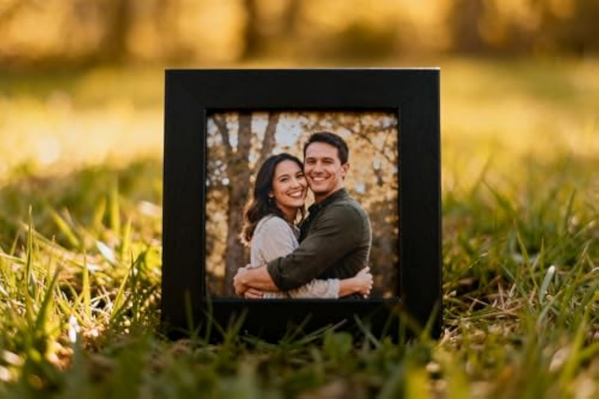 Customizable Black Table Top Photo Frame
