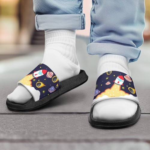 Slides for Kids, Toddler Slippers Shower Bathroom Non-Slip Open Toe Super Soft Thick Sole Cozy Boys Home House Cushion Slide Sandals for Indoor Outdoor4