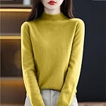 Warm Cashmere Sweaters for Women Mock Turtleneck Long Sleeve Dressy Casual Pullover Tops Winter Soft Knit Sweater - Image 2