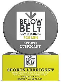 Below The Belt Grooming Sports Lubricant - Anti Chafing Chamois Cream 100ml - Ideal Cycling Gifts for Men, Runners