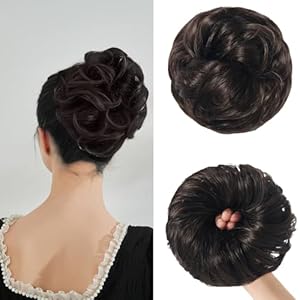 messy bun hair piece Wavy Curly Hairpieces Updos for Women Girls- Hair bun hair Scrunchies for Women’s Hair, Chignon Ponytail Hair Extensions