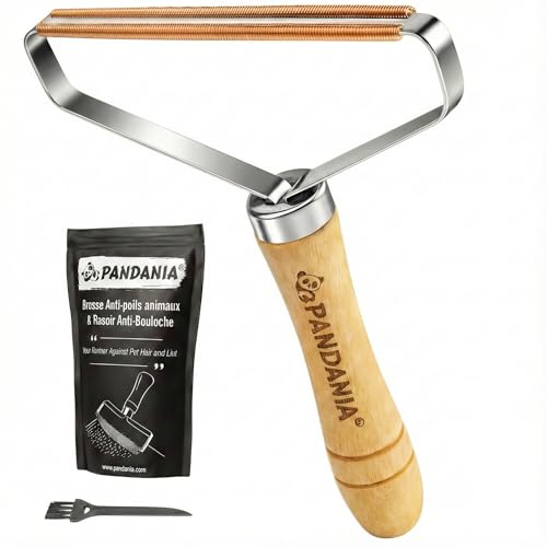 PANDANIA Rasoir Anti Bouloche Manuel & Brosse Tapis Voiture - Gratte Poil & Raclette Anti Poils...