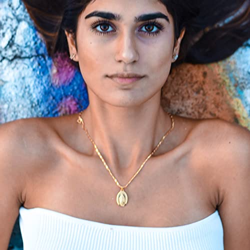 U7 Earrings for Women 18K Gold Plated Virgin Mary Dangle Earrings for Women Christian Jewelry2