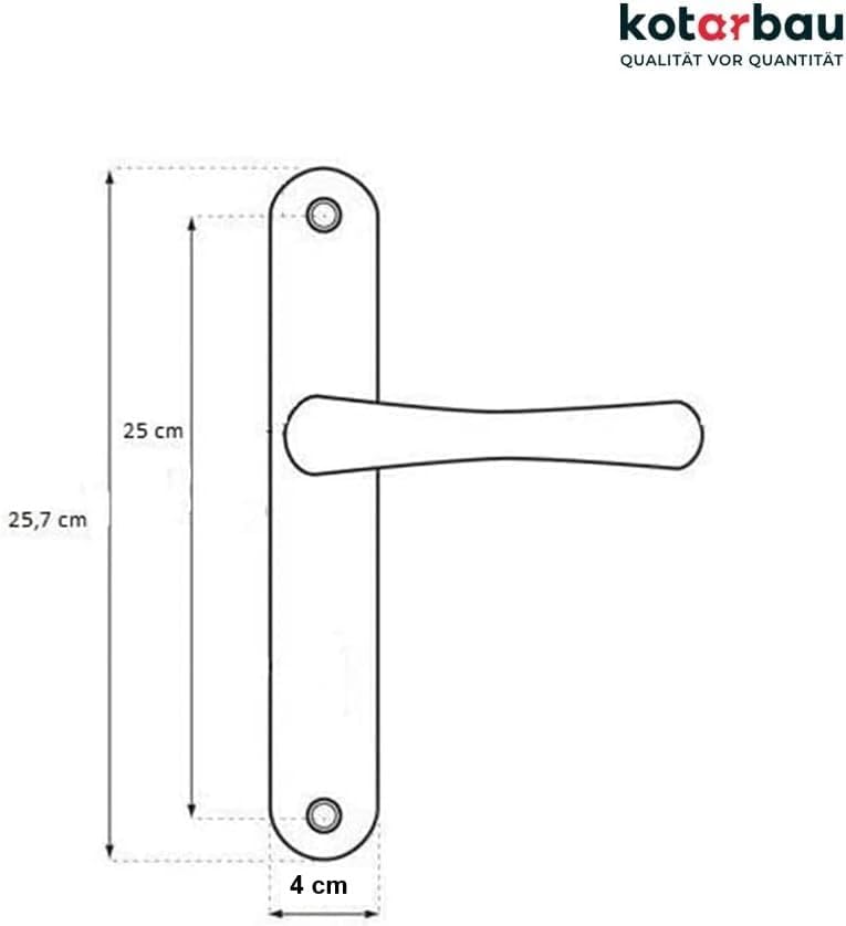 Diagram showing dimensions of the KOTARBAU door handle