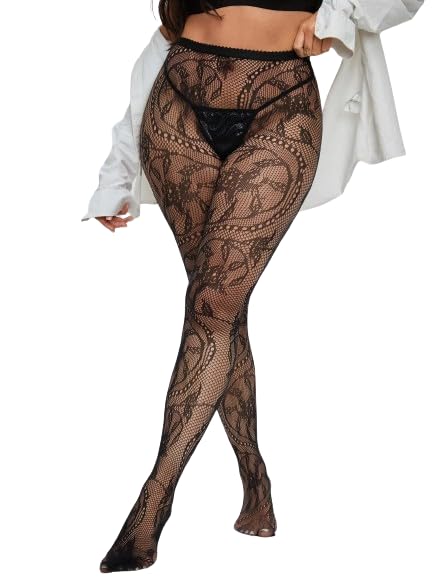 RAMANUJA Women's Design Net Tights Stockings Pantyhose, Free Size -01