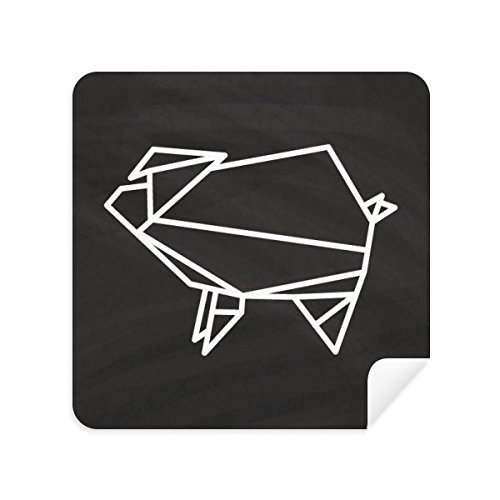 Chiffon de nettoyage en suède origami géométrique pour optiques délicates