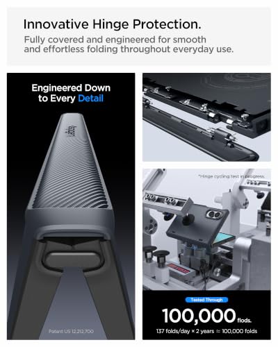 Image of Spigen Slim Armor Pro MagFit Case for Samsung Galaxy Z Fold 8, Metal Slate | Magsafe, Hinge Protection, Slim Fit, Wireless Charging, Thermoplastic Polyurethane, Poly Carbonate, Metallic