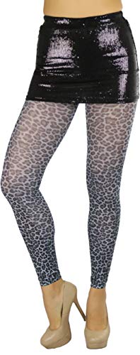 Image of ToBeInStyle Women's Footless Opaque Animal Zebra Tiger Tights Hosiery